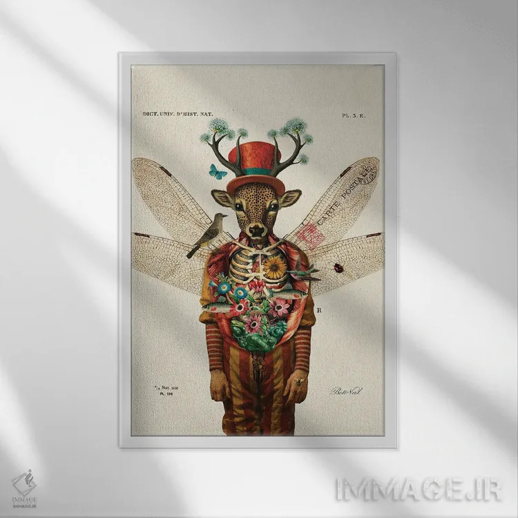 تابلو مرد سیرک اثر بتو وال - نمای قابدار سفید