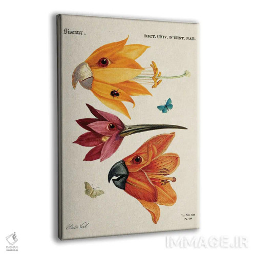 تابلو پرندگان گلی اثر بتو وال - نمای پرسپکتیو محصول