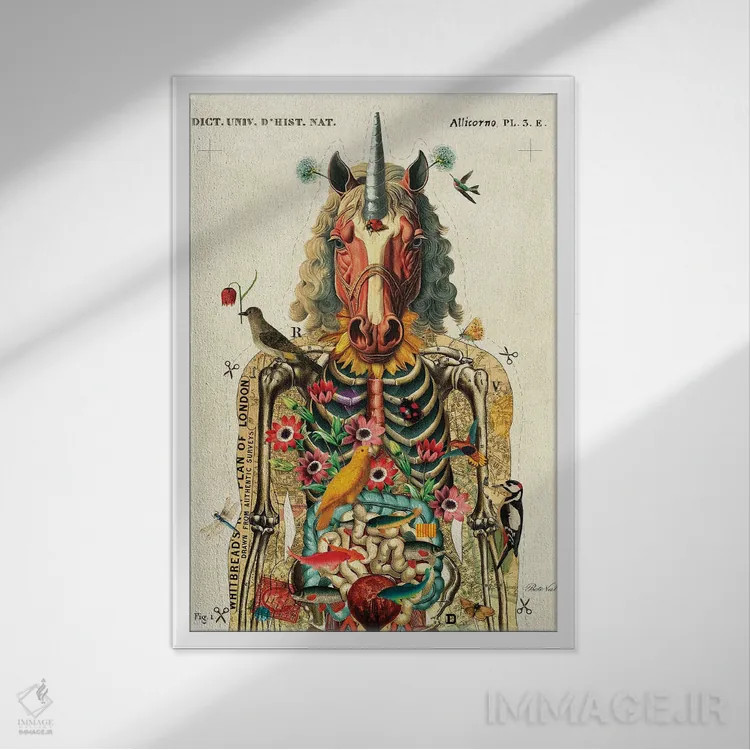 تابلو تکشاخ اثر بتو وال - نمای قابدار سفید