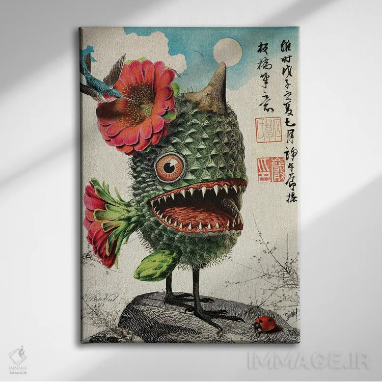 تابلو هیولای کاکتوسی اثر بتو وال - نمای روبهرو روی دیوار