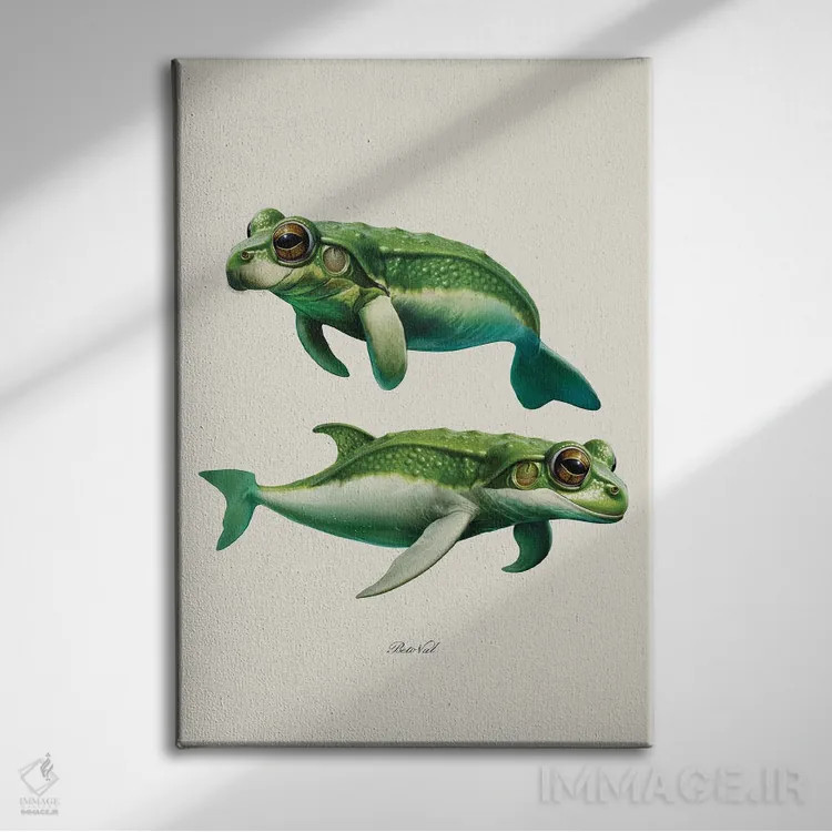 تابلو قورباغههای دریایی اثر بتو وال - نمای روبهرو روی دیوار
