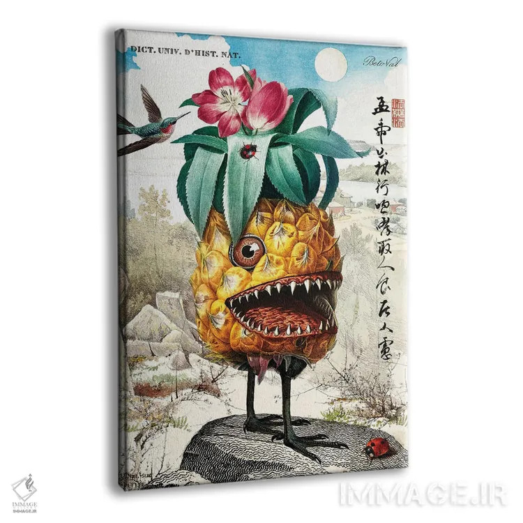 تابلو هیولای آناناسی اثر بتو وال - نمای پرسپکتیو محصول