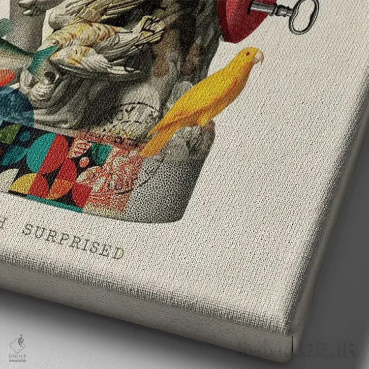 تابلو الهامبخش اثر بتو وال - نمای نزدیک بافت بوم