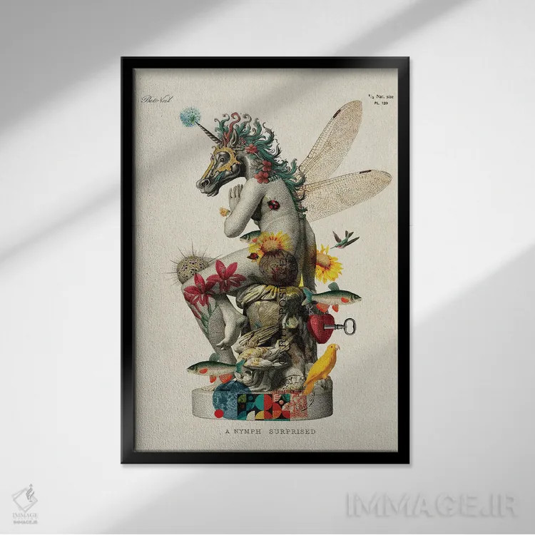 تابلو الهامبخش اثر بتو وال - نمای قابدار مشکی