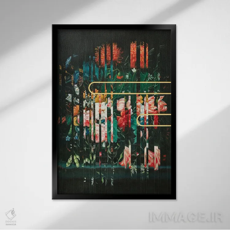 تابلو فرونشستن شب اثر بالدوین رینگستد - نمای قابدار مشکی