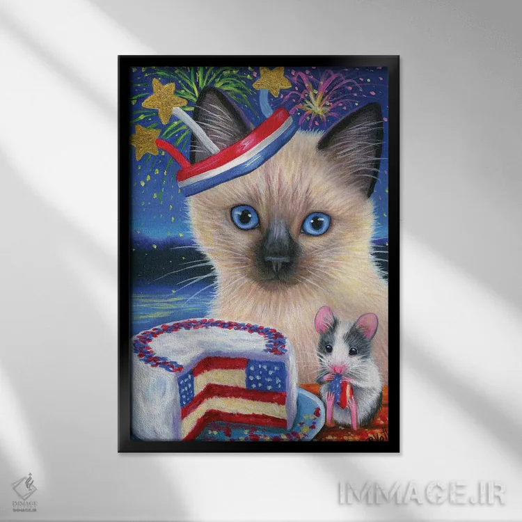 تابلو جشن سیسی (نام خاص) اثر بریجت واث - نمای قابدار مشکی