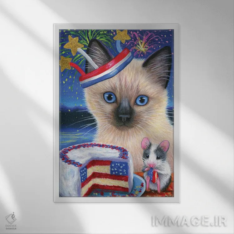 تابلو جشن سیسی (نام خاص) اثر بریجت واث - نمای قابدار سفید