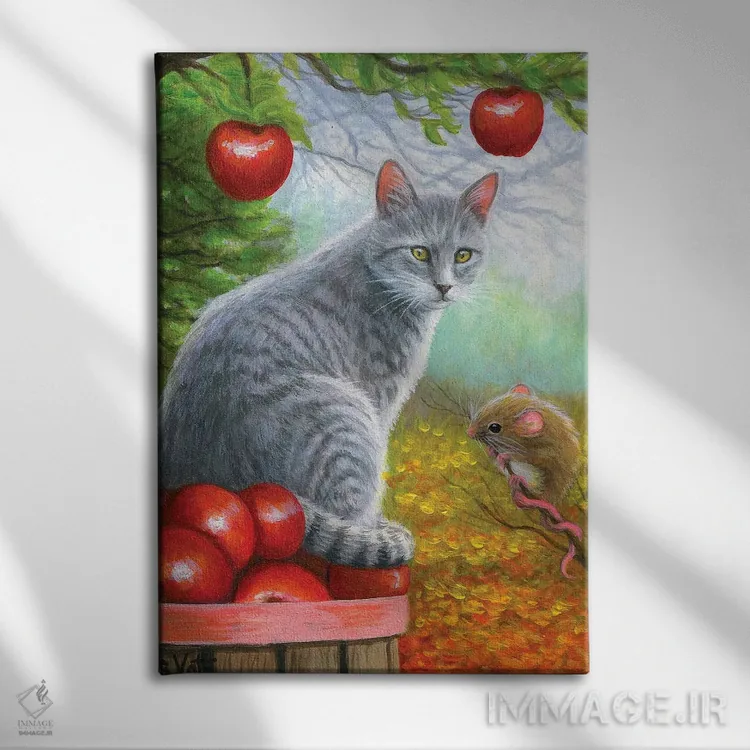 تابلو باغچهٔ میستی (نام خاص) اثر بریجت واث - نمای روبهرو روی دیوار