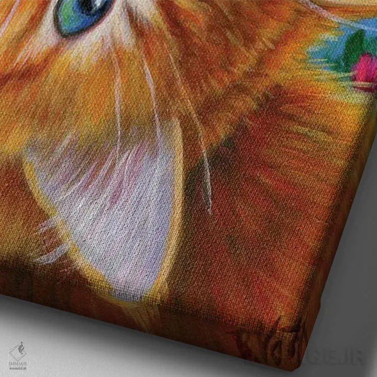 تابلو تخممرغهای کوچک آبی اثر بریجت واث - نمای نزدیک بافت بوم