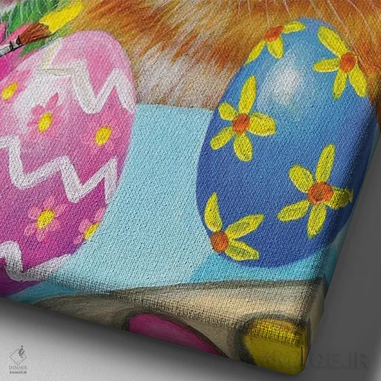 تابلو یاور کوچک عید پاک اثر بریجت واث - نمای نزدیک بافت بوم