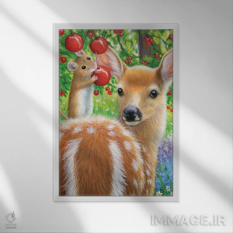 تابلو کمک کوچکی از دوستم اثر بریجت واث - نمای قابدار سفید