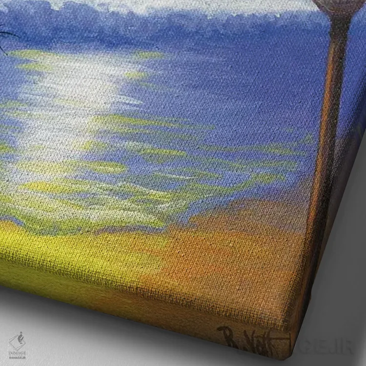 تابلو پریهای مشعل تیکی اثر بریجت واث - نمای نزدیک بافت بوم