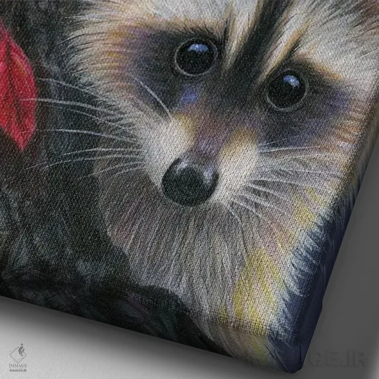 تابلو دوستان مهتابی اثر بریجت واث - نمای نزدیک بافت بوم