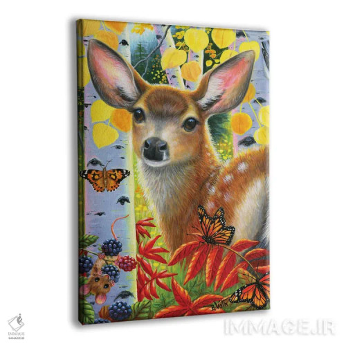 تابلو پاییز گوزن کوچولو اثر بریجت واث - نمای پرسپکتیو محصول