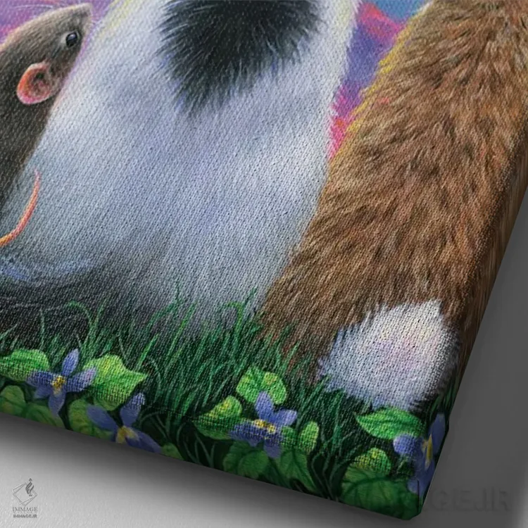 تابلو در انتظار تو اثر بریجت واث - نمای نزدیک بافت بوم