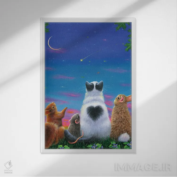 تابلو در انتظار تو اثر بریجت واث - نمای قابدار سفید