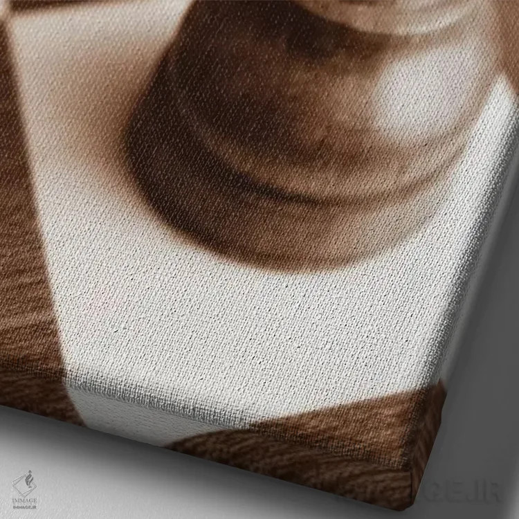 تابلو شطرنج اثر بویس وات - نمای نزدیک بافت بوم