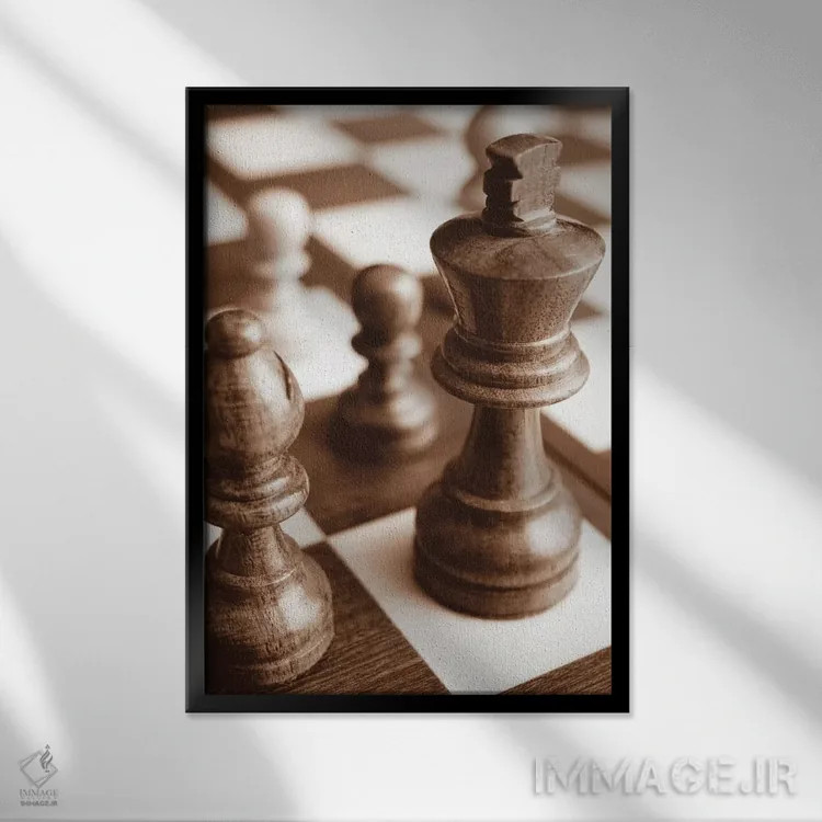 تابلو شطرنج اثر بویس وات - نمای قابدار مشکی