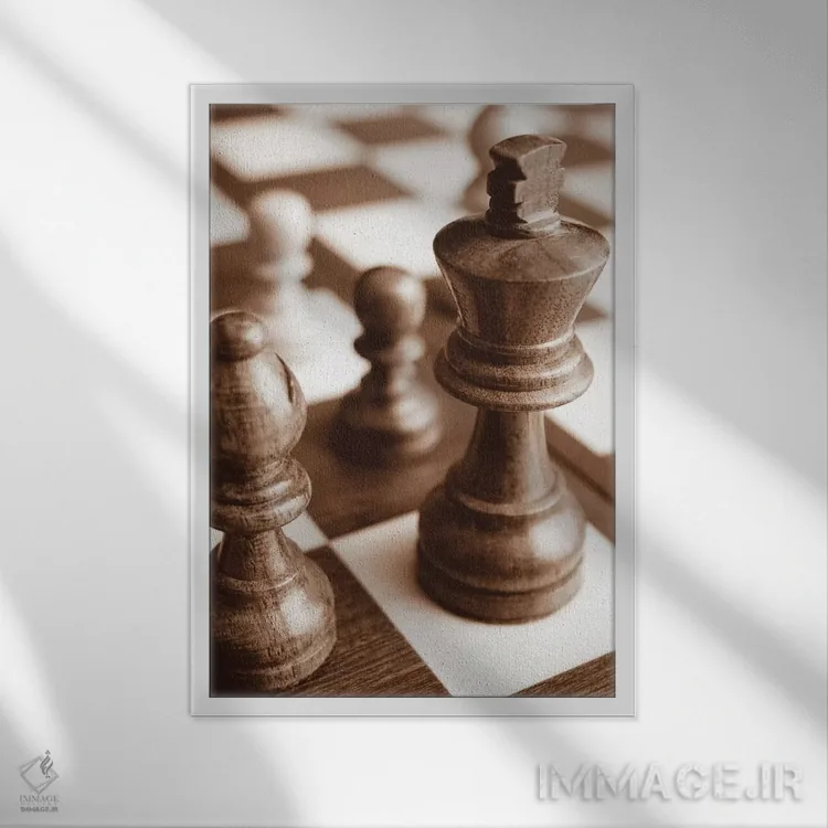 تابلو شطرنج اثر بویس وات - نمای قابدار سفید