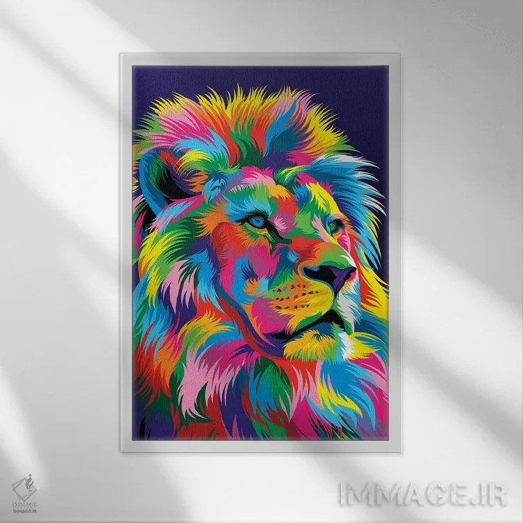 تابلو شیر جدید اثر باب ویر - نمای قابدار سفید