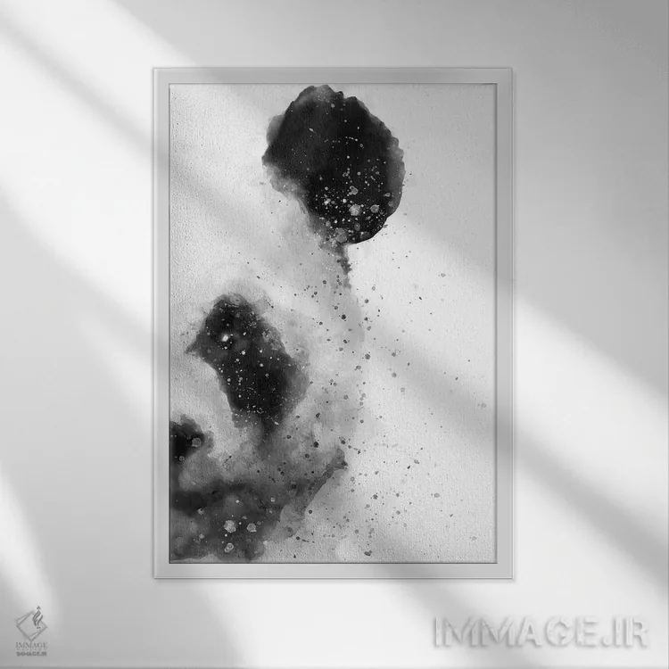 تابلو پاندا در حالت آمادهباش اثر براندون وانگ - نمای قابدار سفید