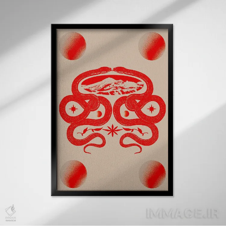 تابلو دوگانگی اثر بستورلد اثر سیرا کیلن - نمای قابدار مشکی