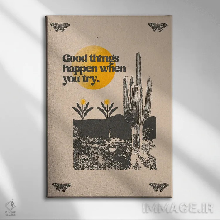 تابلو چیزهای خوب اثر بستورلد اثر سیرا کیلن - نمای روبهرو روی دیوار