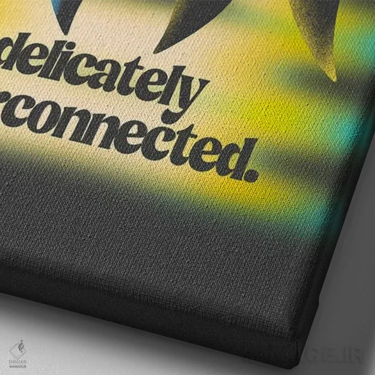 تابلو درهمتنیده اثر بستورلد اثر سیرا کیلن - نمای نزدیک بافت بوم