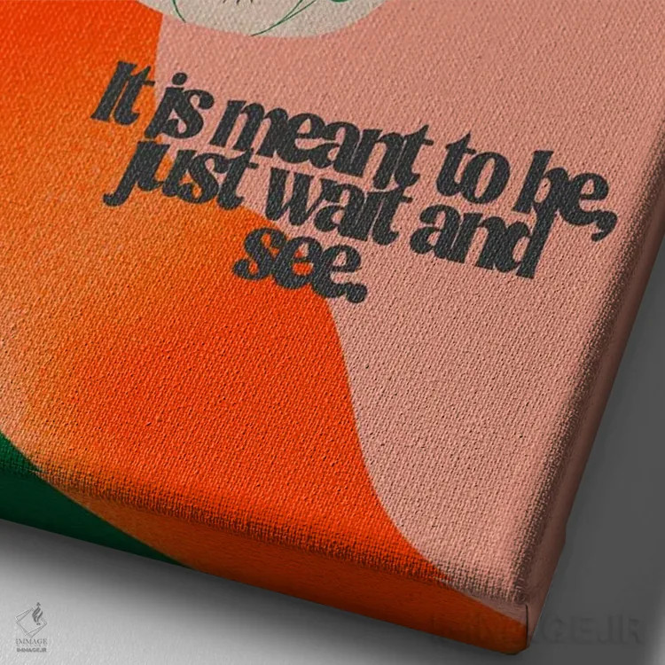 تابلو خوشبینی اثر بستورلد اثر سیرا کیلن - نمای نزدیک بافت بوم