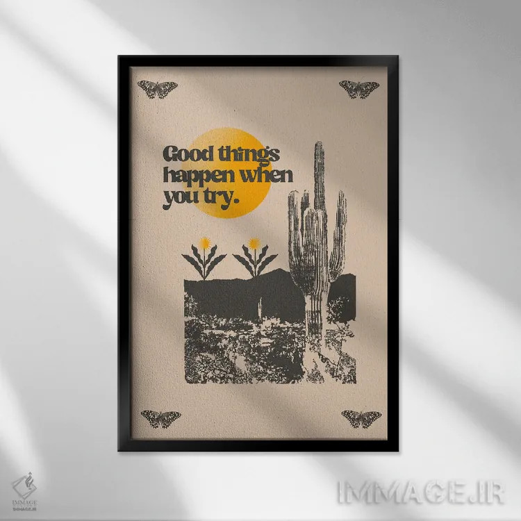 تابلو چیزهای خوب اثر بستورلد اثر سیرا کیلن - نمای قابدار مشکی