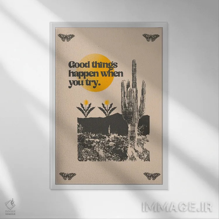 تابلو چیزهای خوب اثر بستورلد اثر سیرا کیلن - نمای قابدار سفید