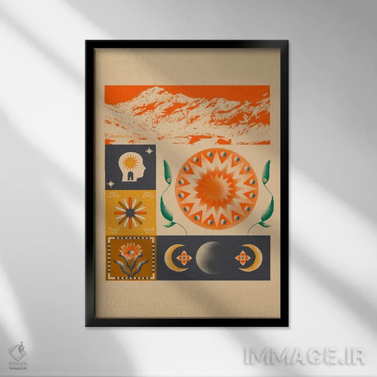 تابلو فراوانی اثر بستورلد اثر سیرا کیلن - نمای قابدار مشکی