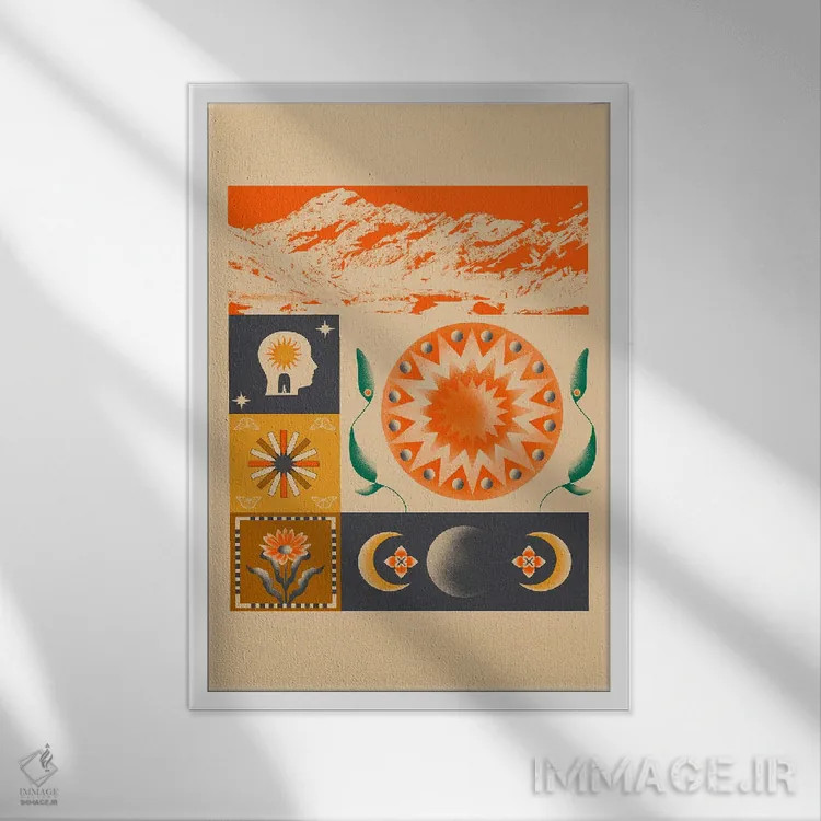 تابلو فراوانی اثر بستورلد اثر سیرا کیلن - نمای قابدار سفید