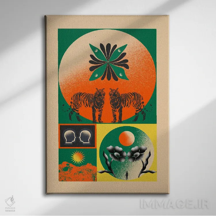 تابلو مراحل زندگی اثر بستورلد اثر سیرا کیلن - نمای روبهرو روی دیوار