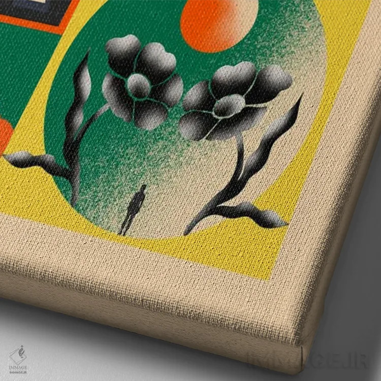 تابلو مراحل زندگی اثر بستورلد اثر سیرا کیلن - نمای نزدیک بافت بوم