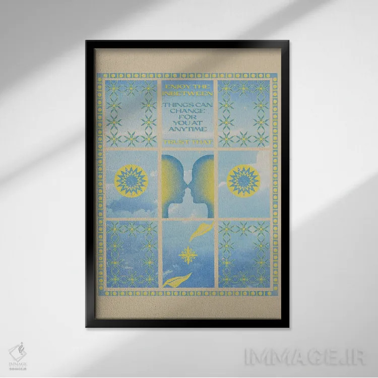 تابلو پنجرهای به روح تو اثر بستورلد اثر سیرا کیلن - نمای قابدار مشکی