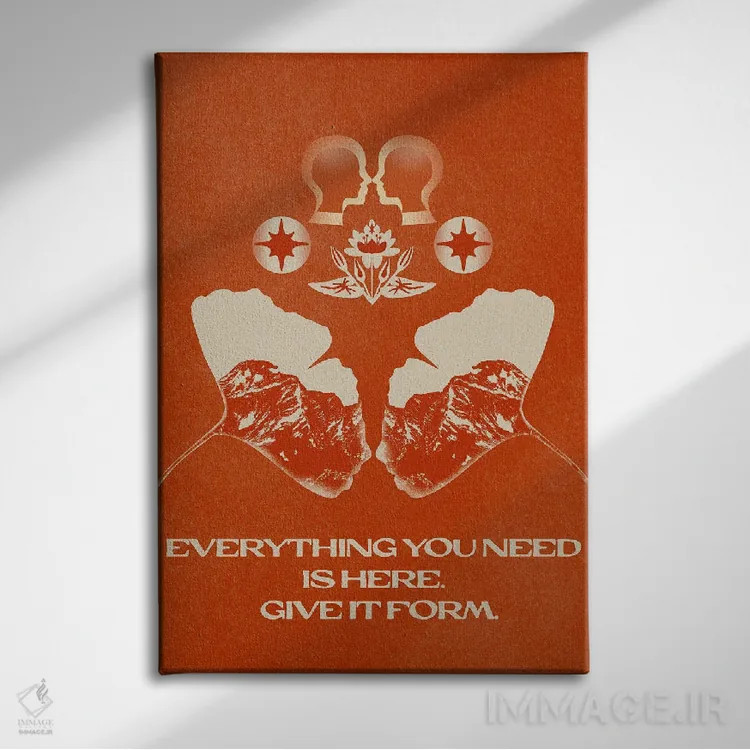 تابلو همینجا اثر بستورلد اثر سیرا کیلن - نمای روبهرو روی دیوار