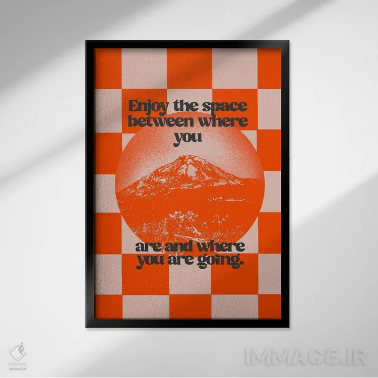 تابلو از فضا لذت ببر اثر بستورلد اثر سیرا کیلن - نمای قابدار مشکی