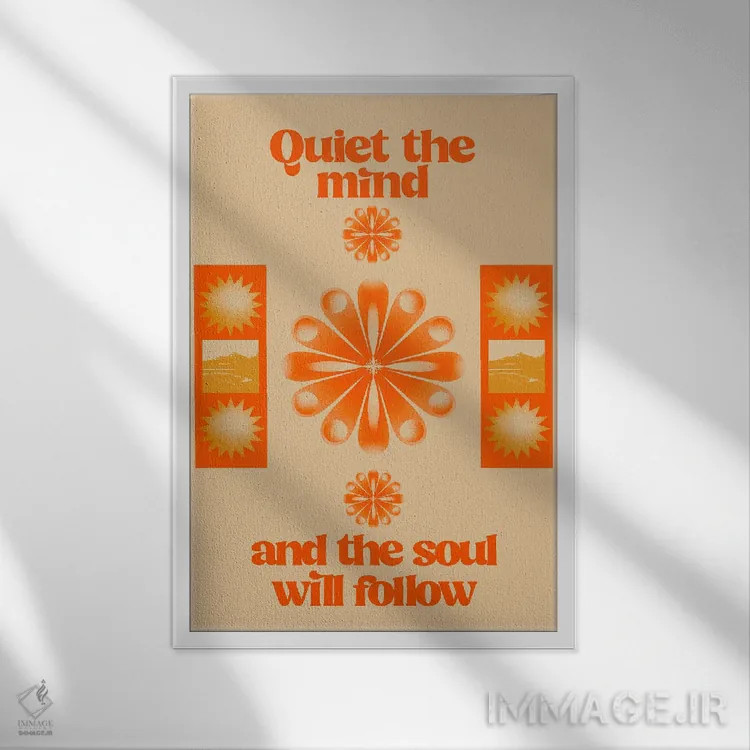 تابلو گفتوگوی روح اثر بستورلد اثر سیرا کیلن - نمای قابدار سفید