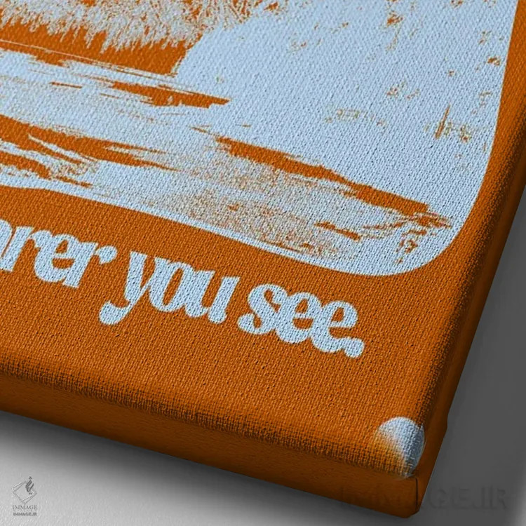 تابلو آرام و شفاف اثر بستورلد اثر سیرا کیلن - نمای نزدیک بافت بوم