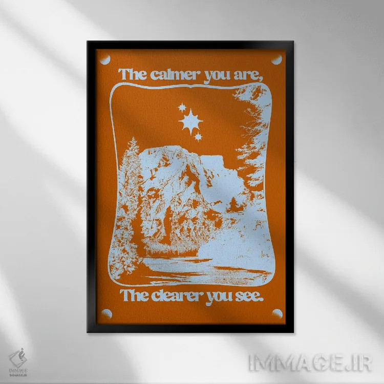 تابلو آرام و شفاف اثر بستورلد اثر سیرا کیلن - نمای قابدار مشکی