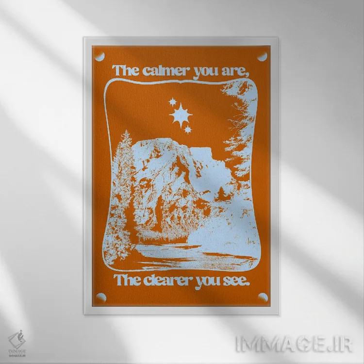 تابلو آرام و شفاف اثر بستورلد اثر سیرا کیلن - نمای قابدار سفید