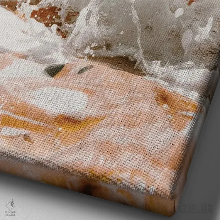 تابلو کروزو اثر کریستا برادوی - نمای نزدیک بافت بوم