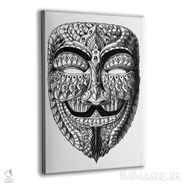 تابلو نقاب ناشناس اثر بیوورکز - نمای پرسپکتیو محصول