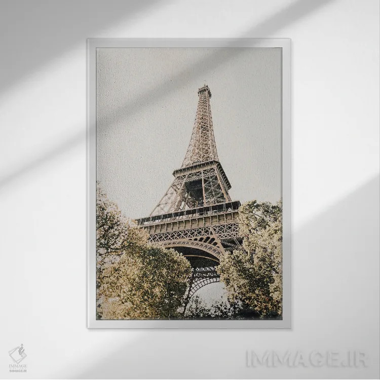تابلو پاریس (فرانسه) اثر کریستا برادوی - نمای قابدار سفید
