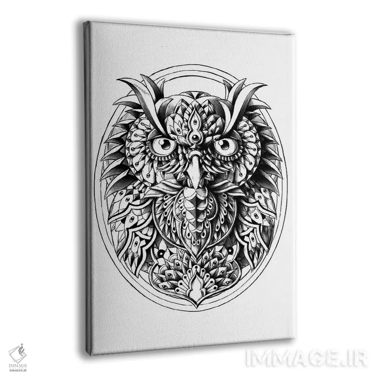 تابلو پرتره جغد اثر بیوورکز - نمای پرسپکتیو محصول