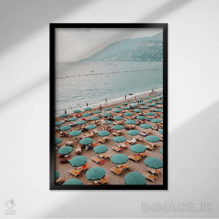 تابلو ژاکمل (در هائیتی) اثر کریستا برادوی - نمای قابدار مشکی