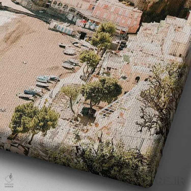 تابلو کوزما اثر کریستا برادوی - نمای نزدیک بافت بوم