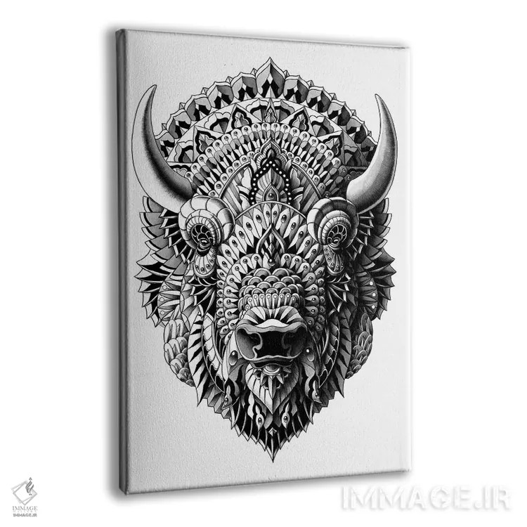 تابلو گاومیش آمریکایی اثر بیوورکز - نمای پرسپکتیو محصول