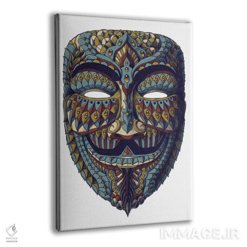 تابلو نقاب ناشناس رنگی شماره ۳ (ماسک گای فاکس) اثر بیوورکز - نمای پرسپکتیو محصول